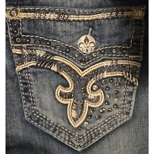 Medium Wash Easy Straight Rock Revival Jeans "Andrea" Tag Size: 30 Inseam: 33"